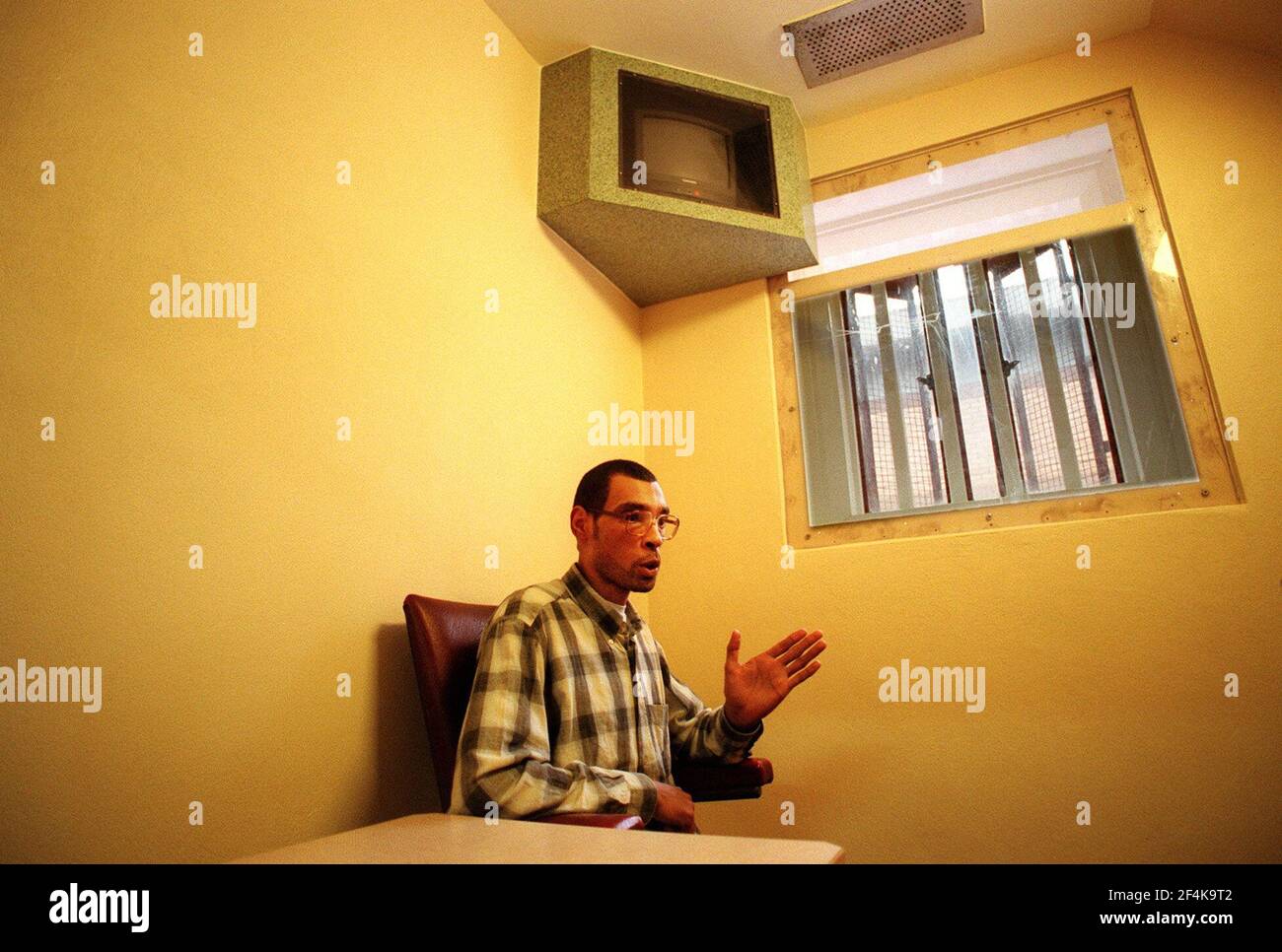 Derek Bradley, an inmate and a listener at Belmarsh Prison, in one of the rooms in the