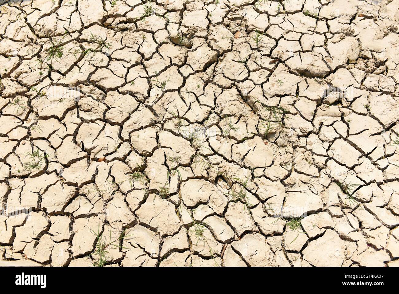 Global warming concept, Cracked soil arid land with dry and cracked ...