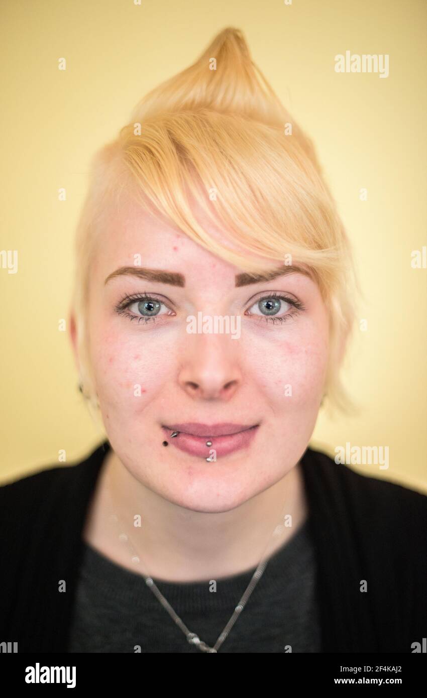 Portrait piercings close up hi-res stock photography and images - Alamy