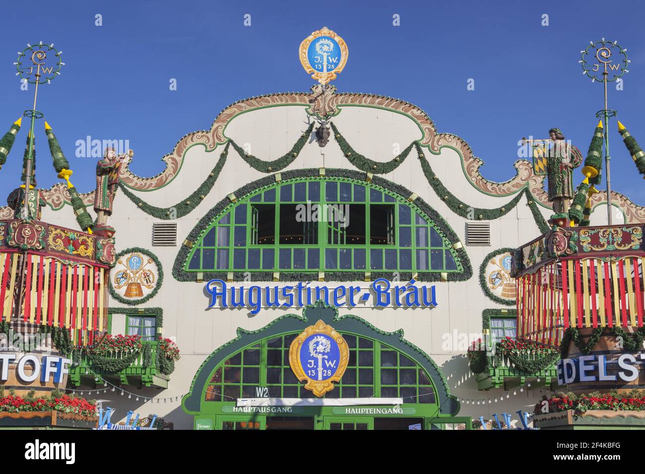 geography / travel, Germany, Bavaria, Munich, beer tent des Augustiner-Braeu on the Munich Oktoberfest, Additional-Rights-Clearance-Info-Not-Available Stock Photo