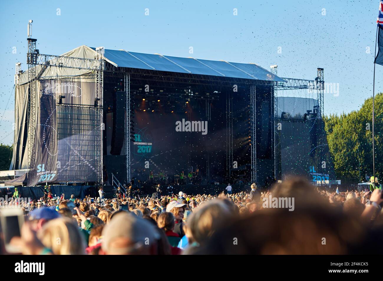 a concert stage in festival in denmark Stock Photo - Alamy