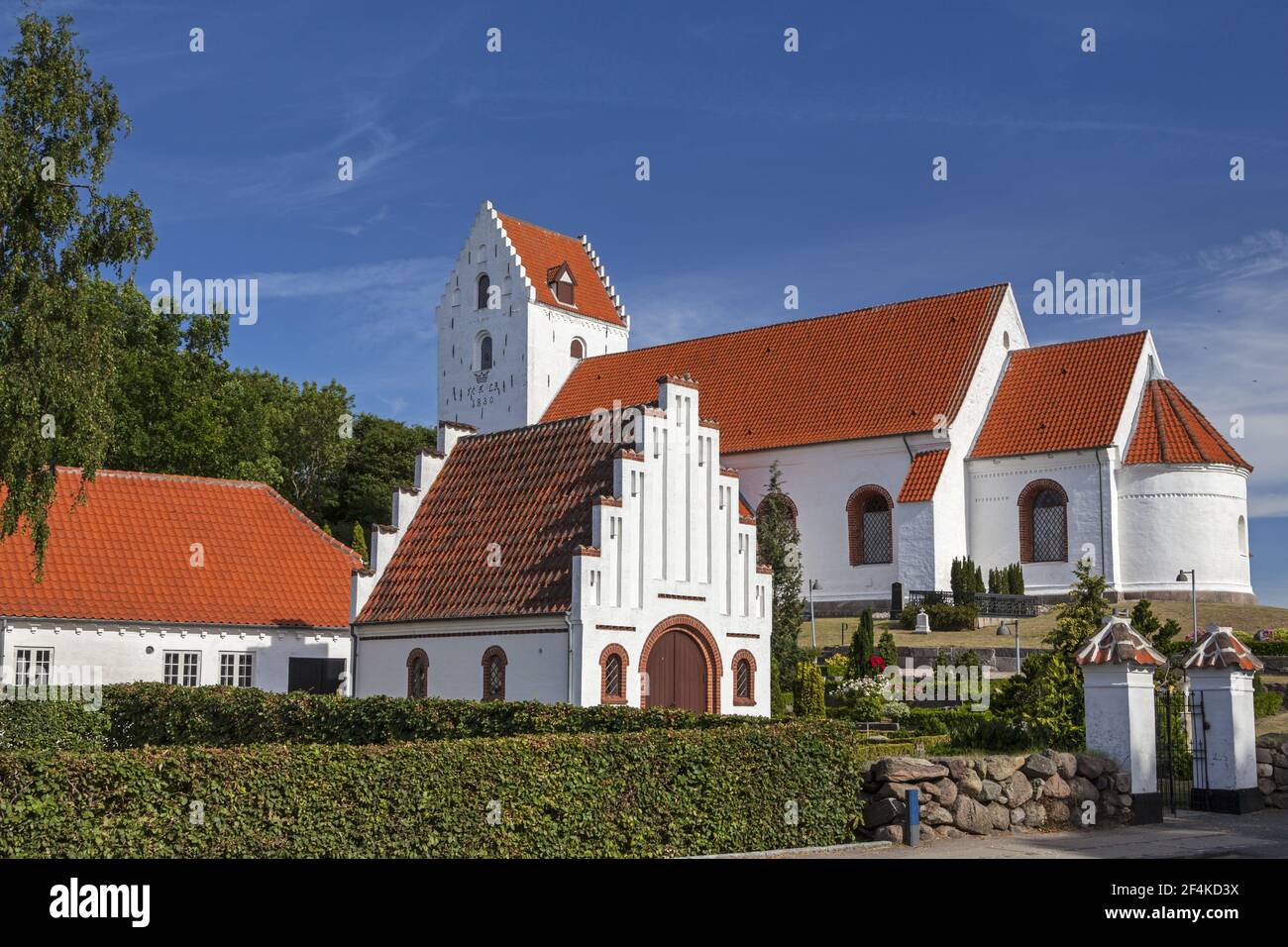 geography / travel, Denmark, Syddanmark, isle Langeland, church of Lindelse, isle Langeland, Syddanmar, Additional-Rights-Clearance-Info-Not-Available Stock Photo