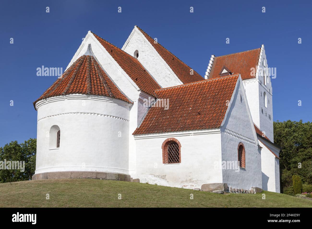 geography / travel, Denmark, Syddanmark, isle Langeland, church of Lindelse, isle Langeland, Syddanmar, Additional-Rights-Clearance-Info-Not-Available Stock Photo
