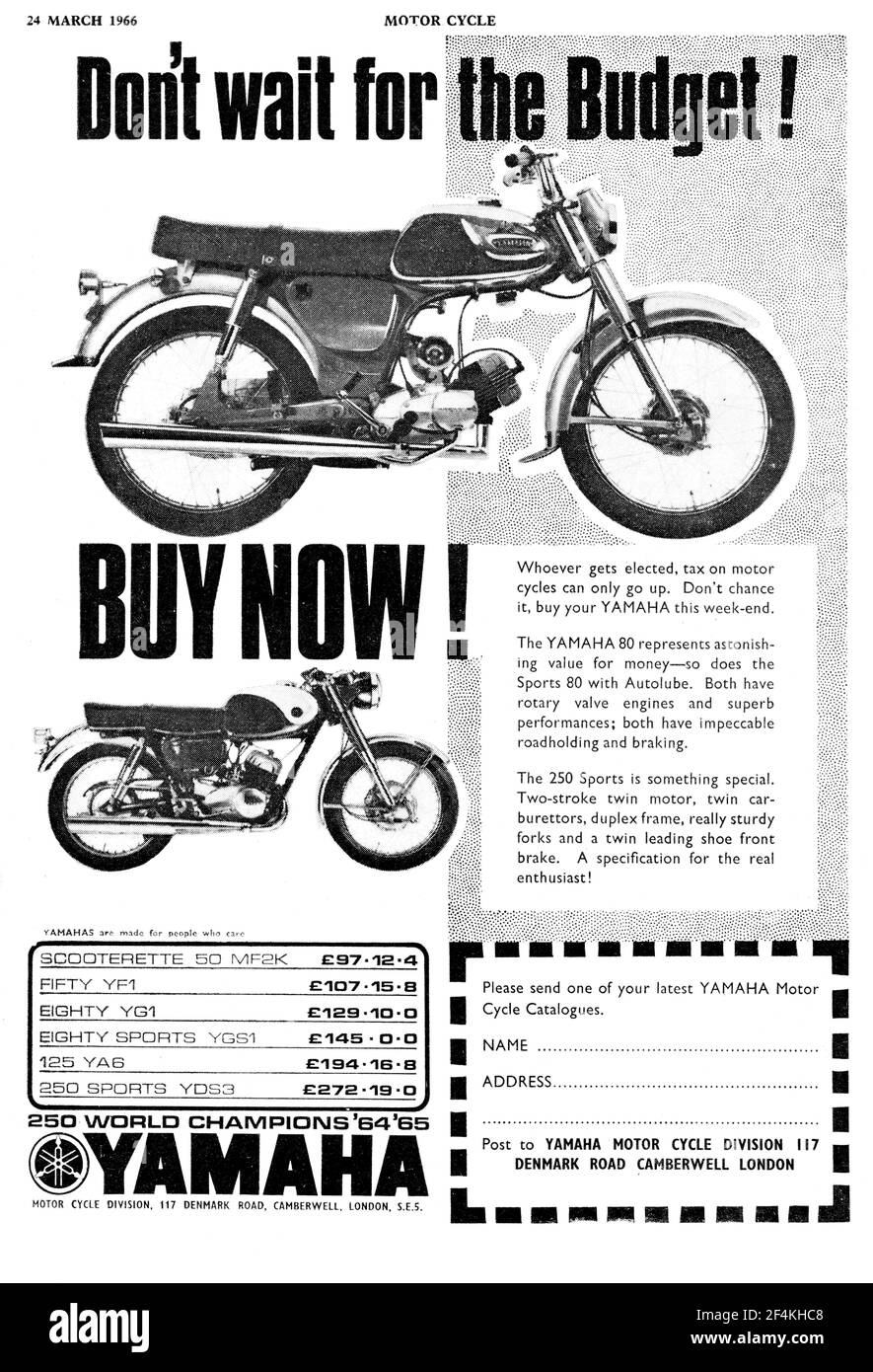 1960s yamaha motorcycles