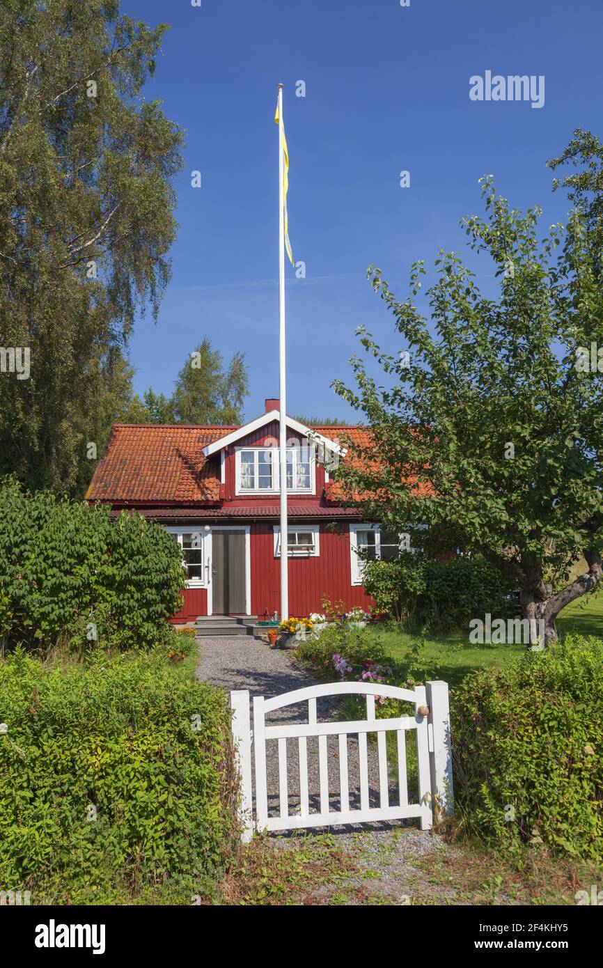 geography / travel, Sweden, Stockholm laen, Stockholm skårgården, houses on the isle Moeja in the of S, Additional-Rights-Clearance-Info-Not-Available Stock Photo