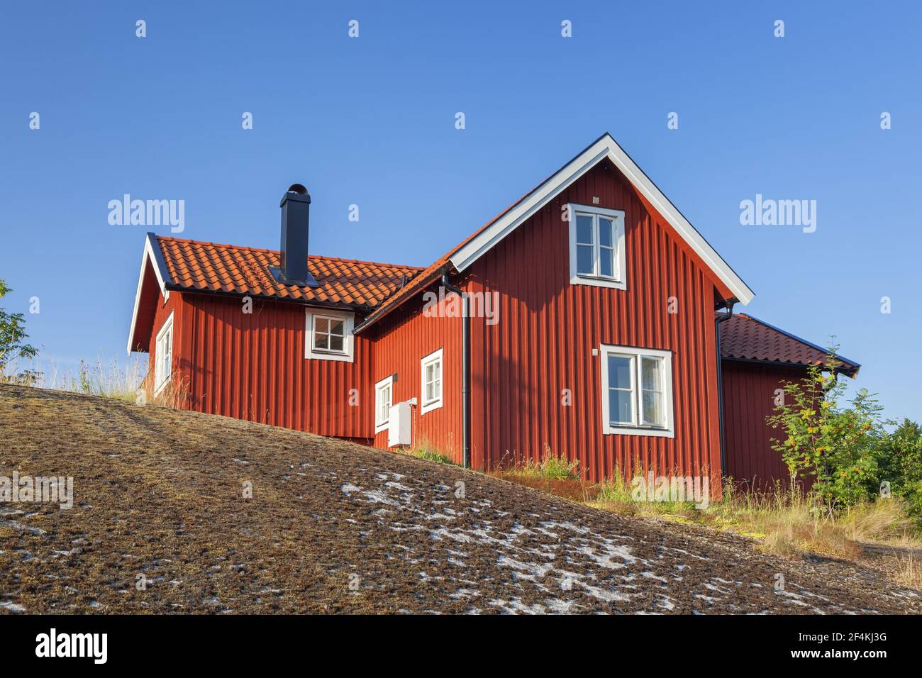 geography / travel, Sweden, Stockholm laen, Stockholm skårgården, house in mount on isle Moeja in the , Additional-Rights-Clearance-Info-Not-Available Stock Photo