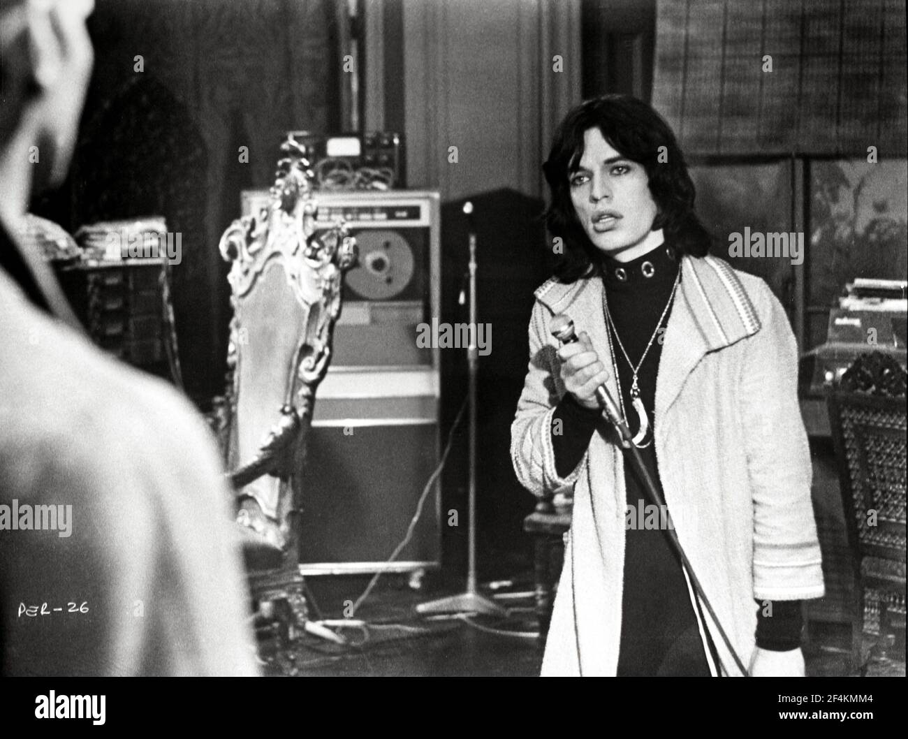 MICK JAGGER in PERFORMANCE (1970), directed by NICOLAS ROEG. Credit