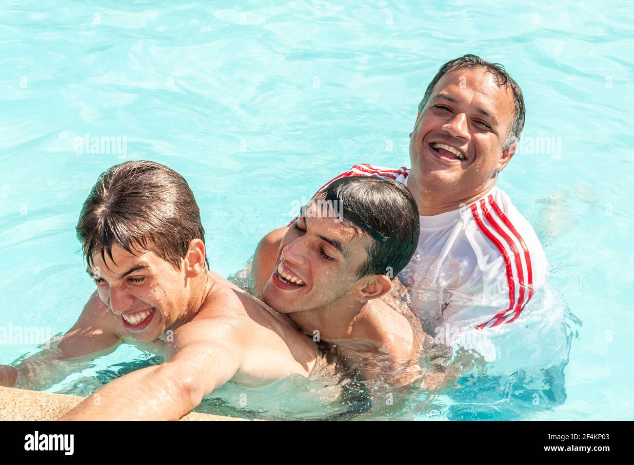 Cuban people in Villa La Granjita, Santa Clara, Cuba Stock Photo