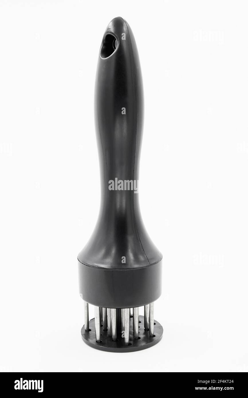 A handpowered meat tenderizer for puncture the meat and cut into the