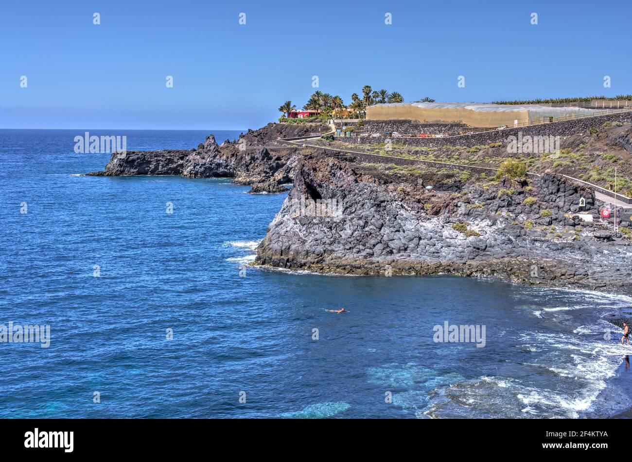 La Palma Island western coast, HDR Image Stock Photo Alamy