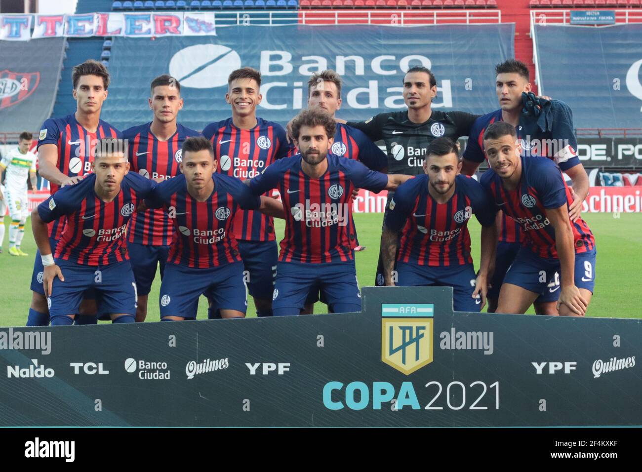 BUENOS AIRES, 21.03.2021: San Lorenzo and Aldosivi during the match for 6th round of Copa Liga Profesional Argentina (Photo; Néstor J. Beremblum) Stock Photo