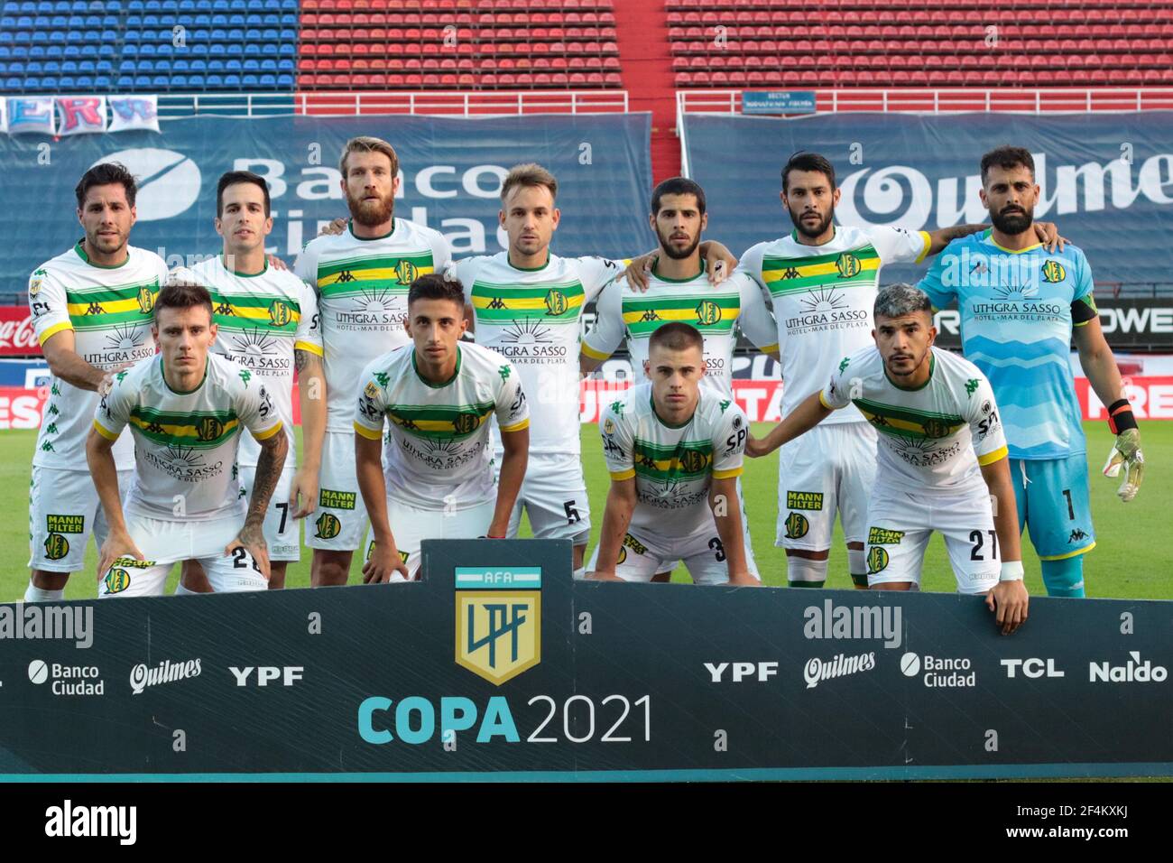 BUENOS AIRES, 21.03.2021: San Lorenzo and Aldosivi during the match for 6th round of Copa Liga Profesional Argentina (Photo; Néstor J. Beremblum) Stock Photo