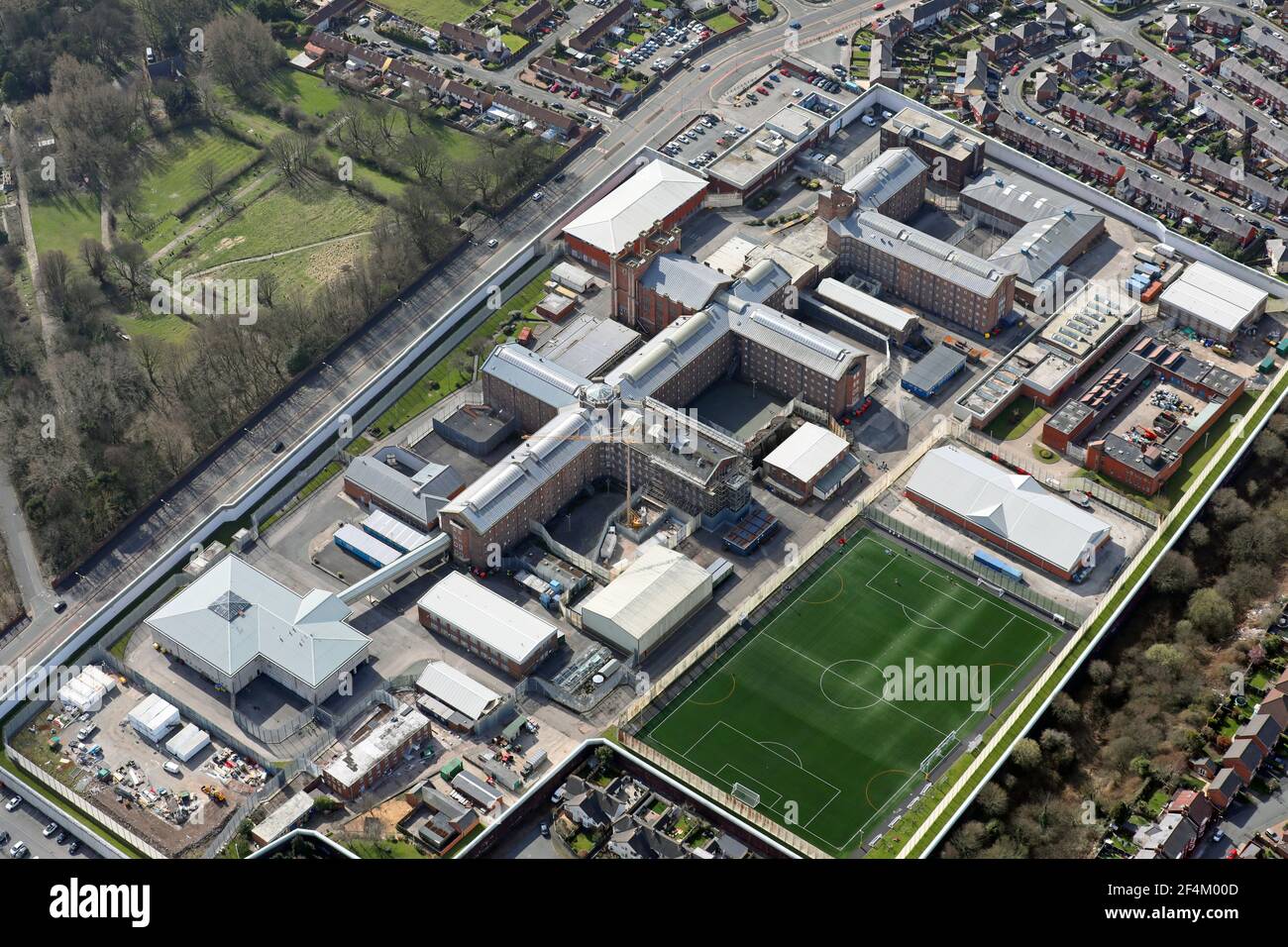 aerial view of HMP Liverpool, prison Stock Photo