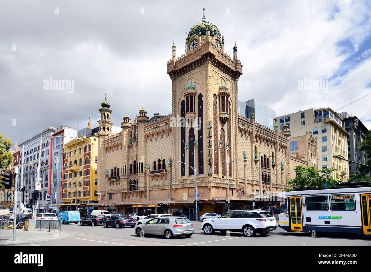 Melbourne, VIC, Australia - November 03, 2017: The Forum - entertainment complex with cinema and theater on Flinders street Stock Photo