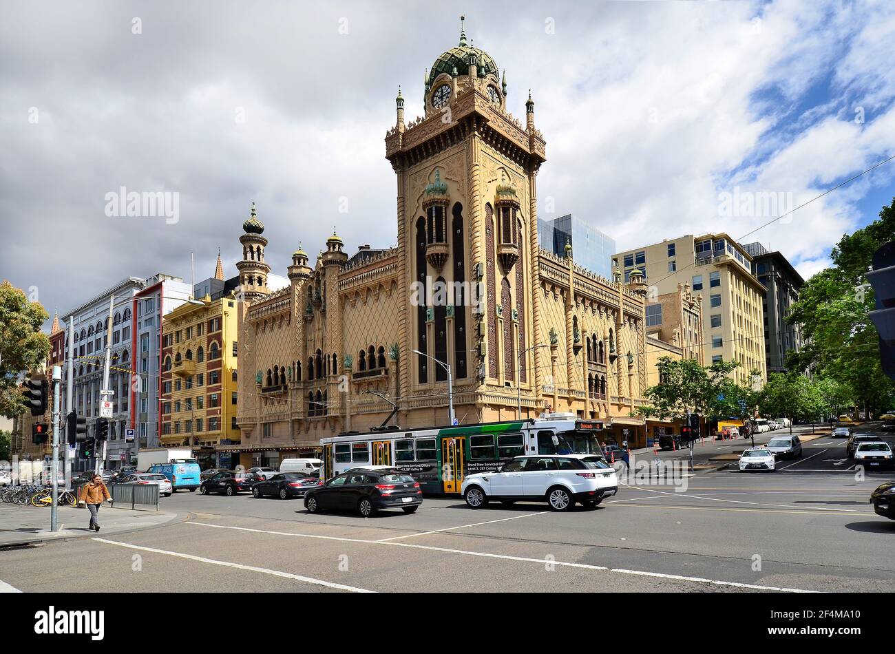 Melbourne, VIC, Australia - November 03, 2017: The Forum - entertainment complex with cinema and theater on Flinders street in the capital of Victoria Stock Photo
