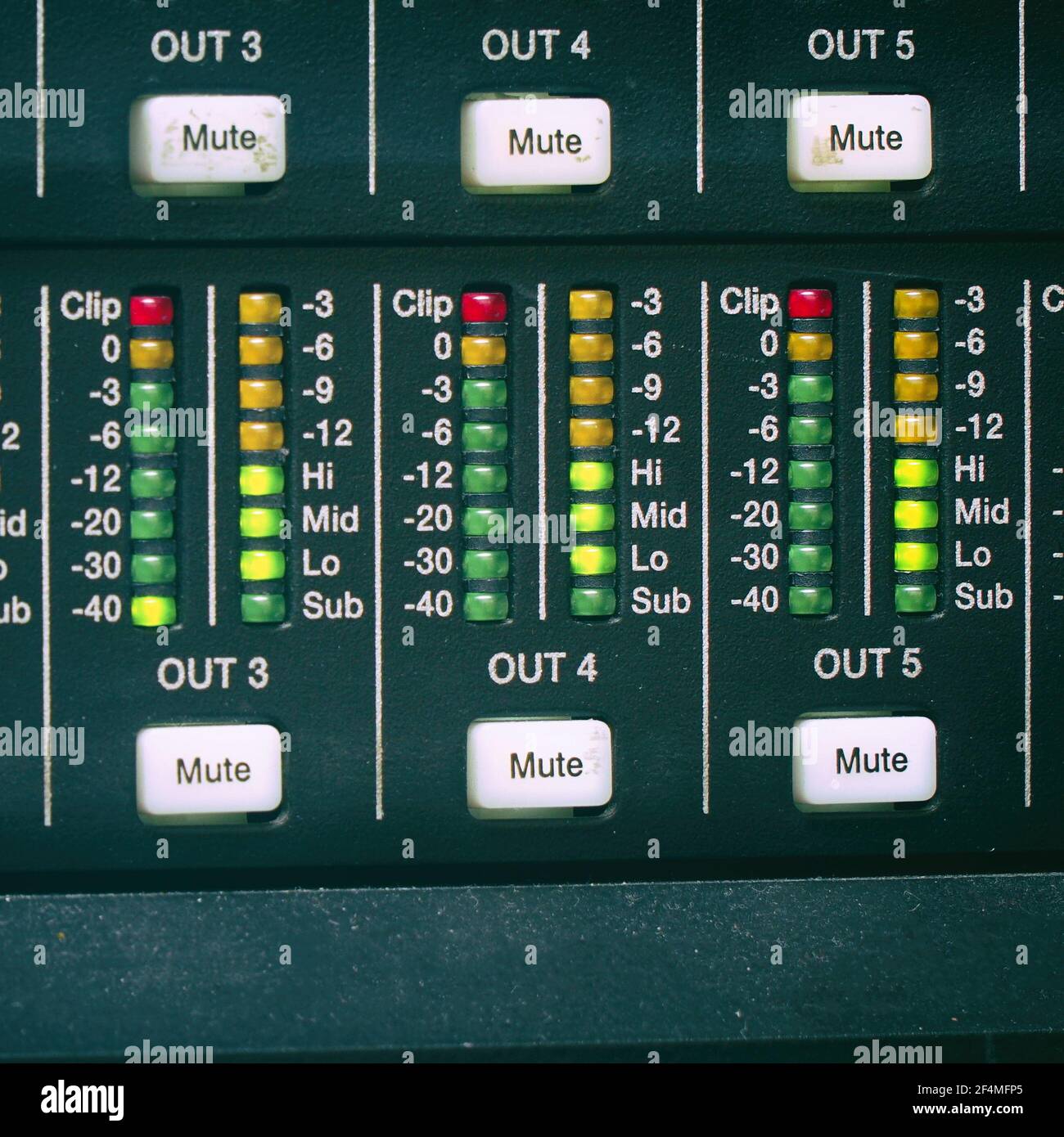 The volume indicator on the amplifier panel Stock Photo Alamy
