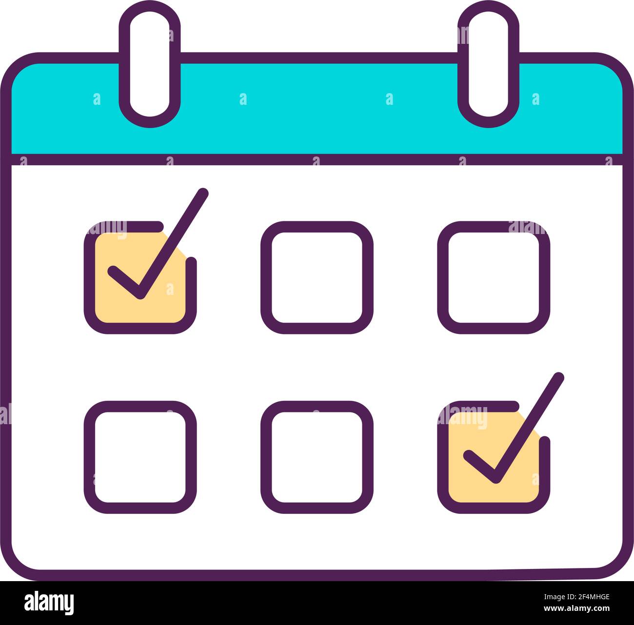Agenda RGB color icon Stock Vector