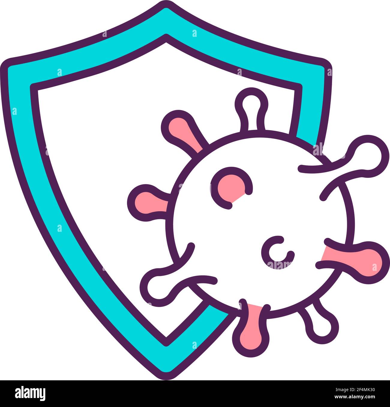 Expanded immunization RGB color icon Stock Vector