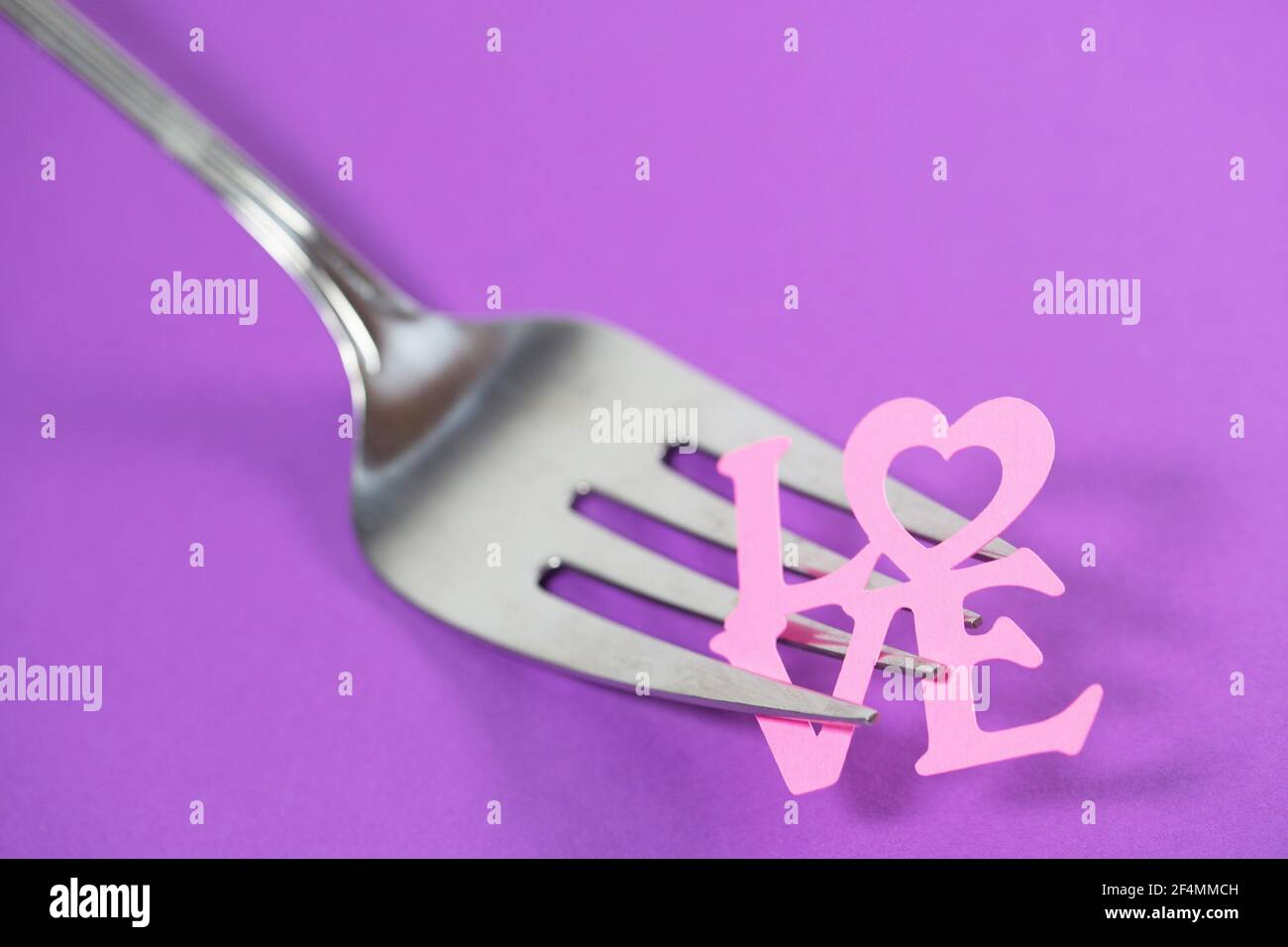 A forkful of love. Stock Photo