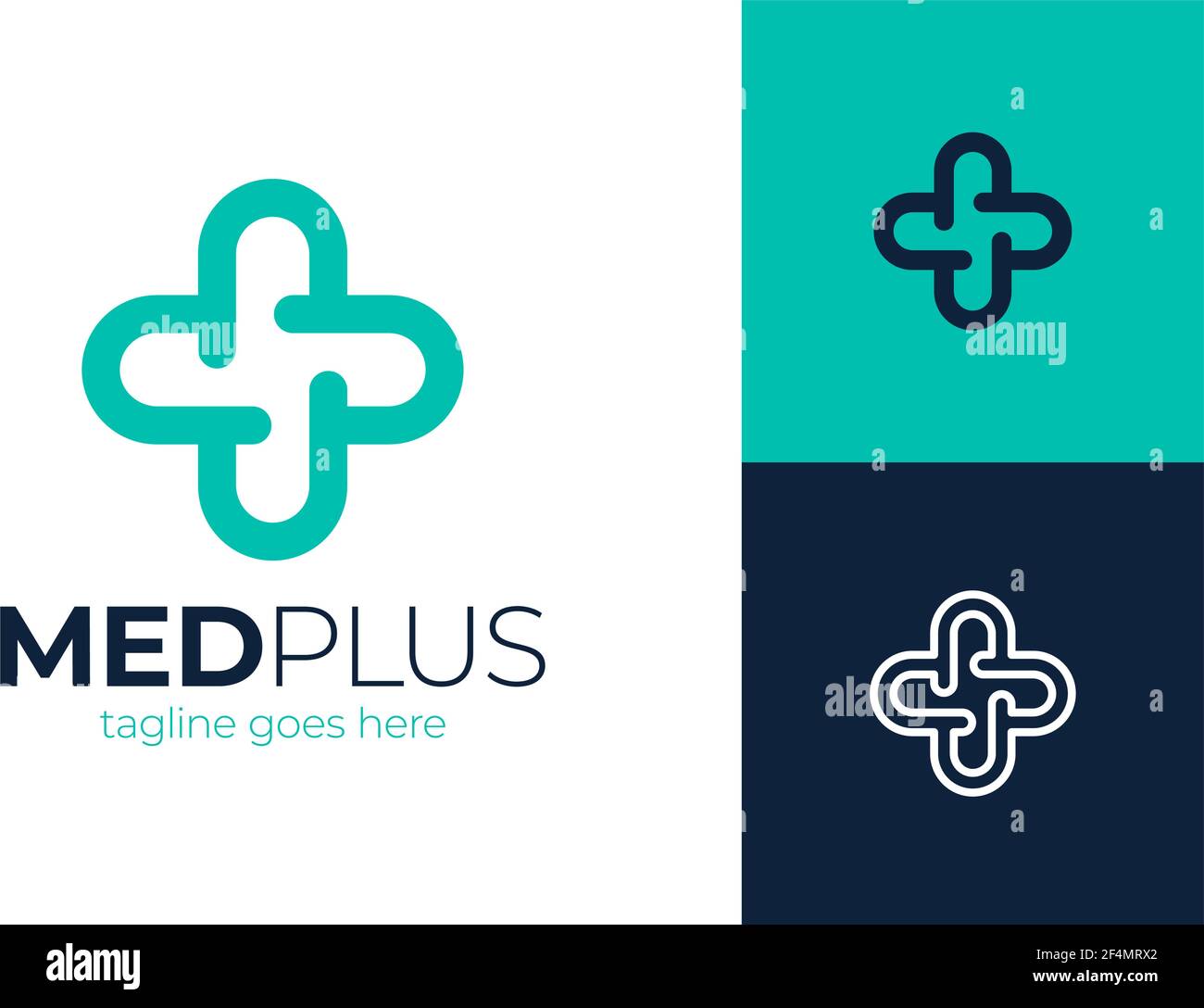Creative Health Care Concept Logo Design Template. Cross plus medical ...