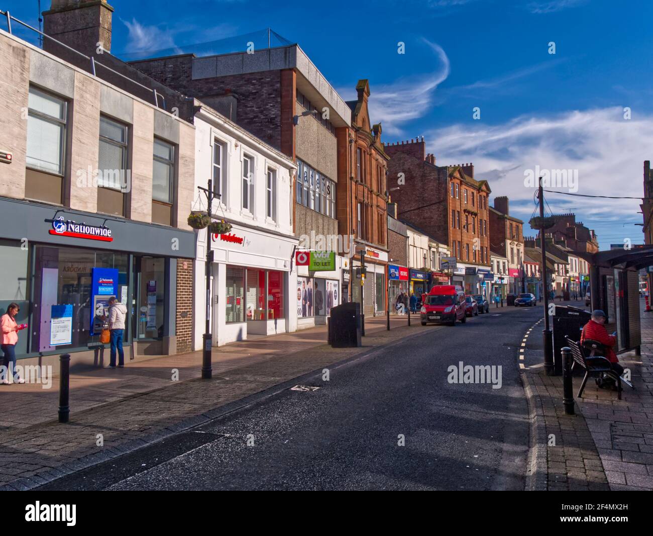 Ayr town centre hires stock photography