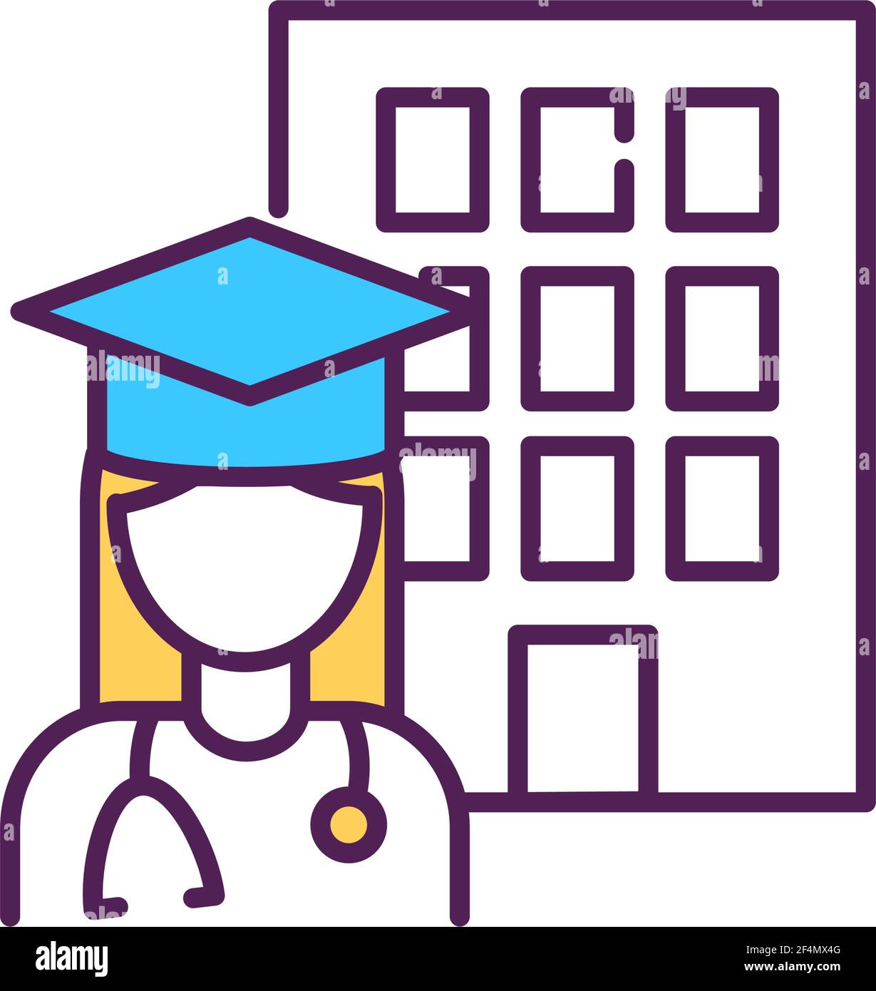 Medical student RGB color icon Stock Vector Image & Art Alamy