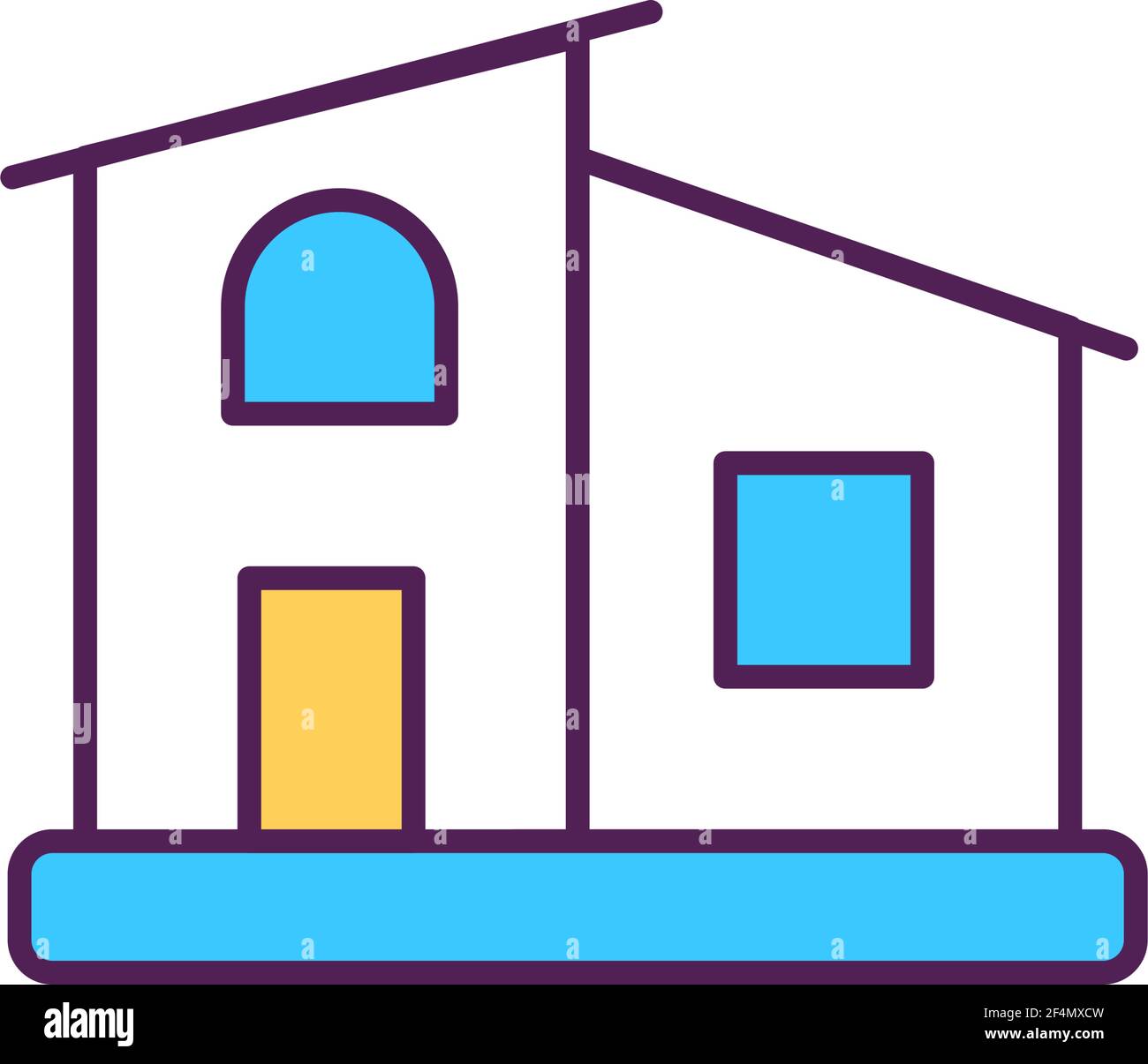 Home RGB color icon Stock Vector