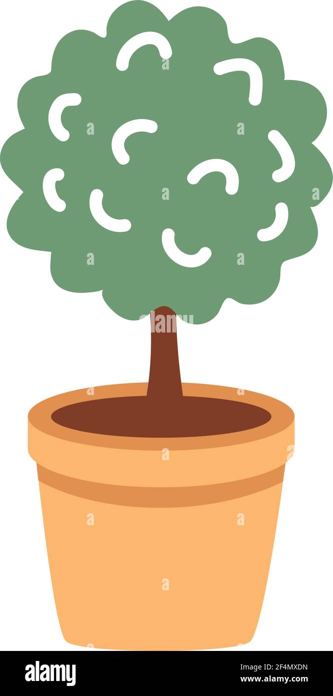plant in ceramic pot icon Stock Vector Image & Art - Alamy