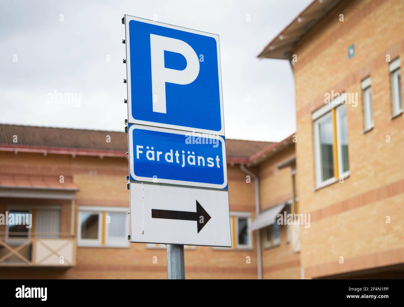 Sign for taxi service for the disabled. Stock Photo