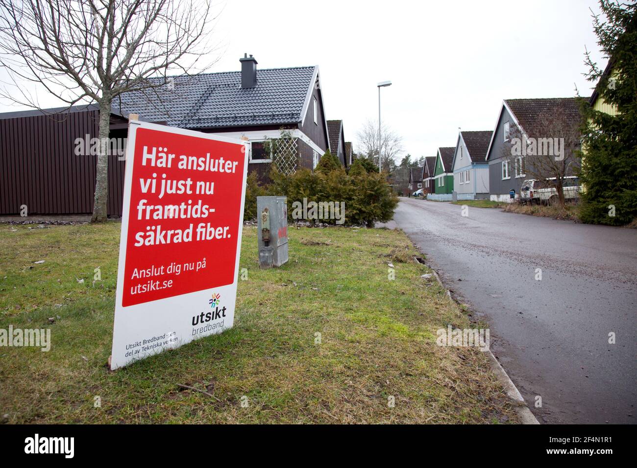 Installation of Fiberoptic cable in a residential area