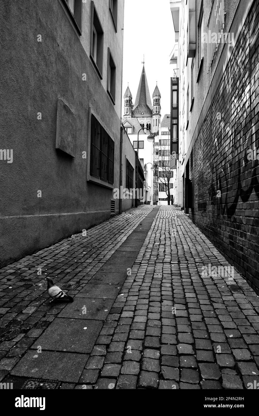 Street scenery in Cologne Germany Stock Photo