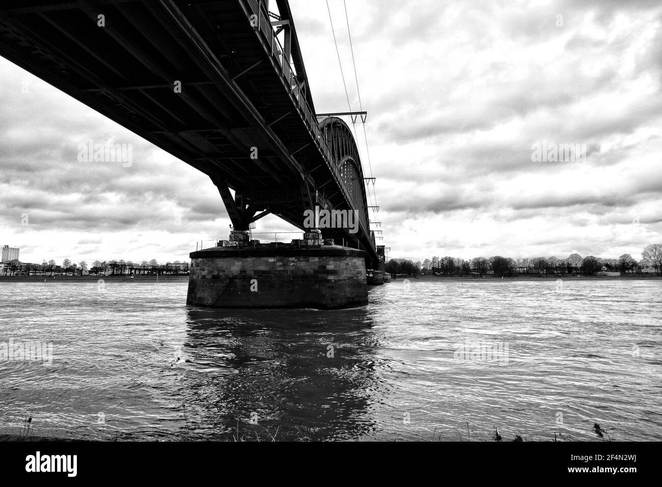 The Rhein River in Cologne, Germany Stock Photo