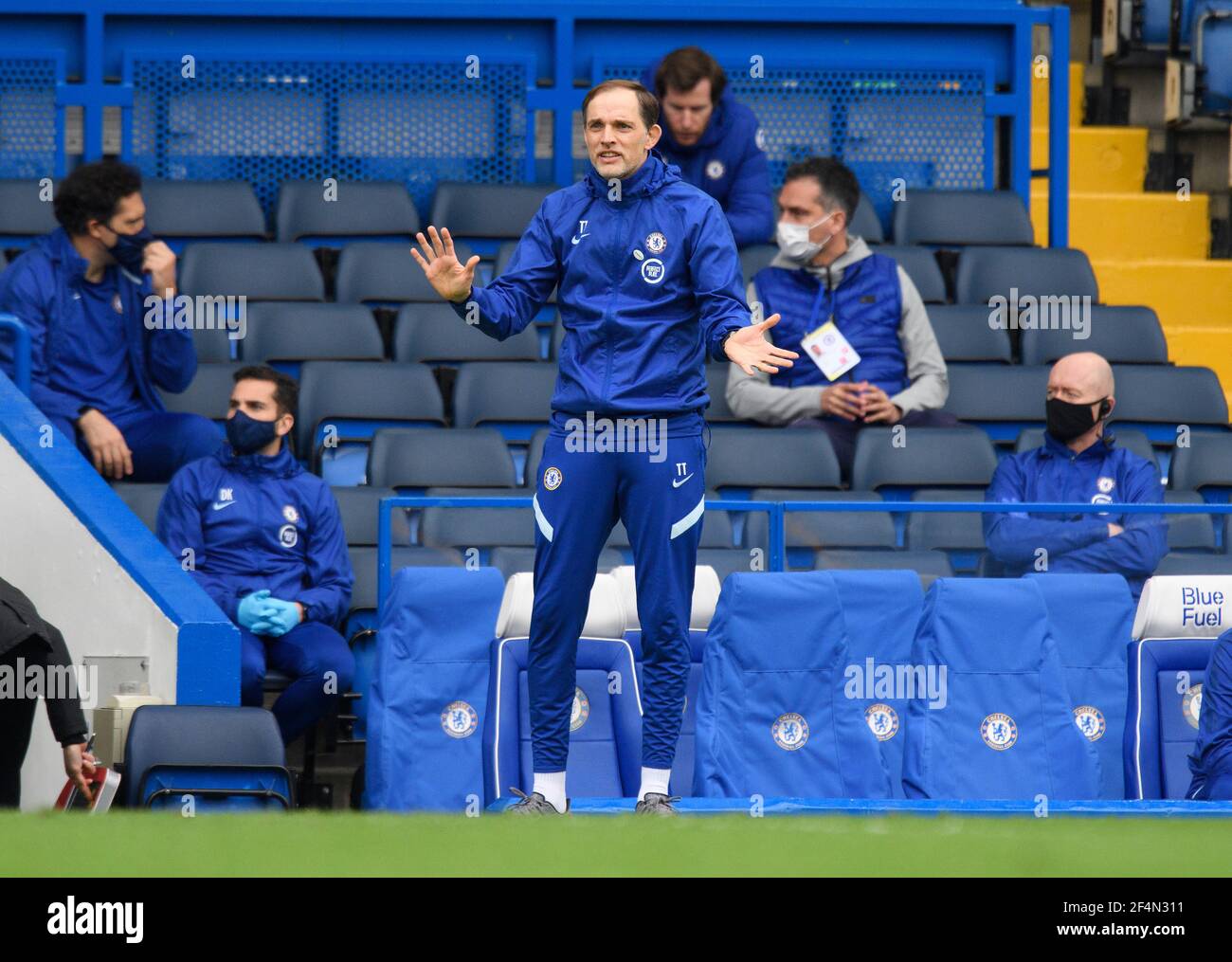 Stamford Bridge, London, 21 Mar 2021  Chelsea's Head Coach Thomas Tuchel during their FA Cup match against Sheffield United Picture Credit : © Mark Pain / Alamy Live News Stock Photo