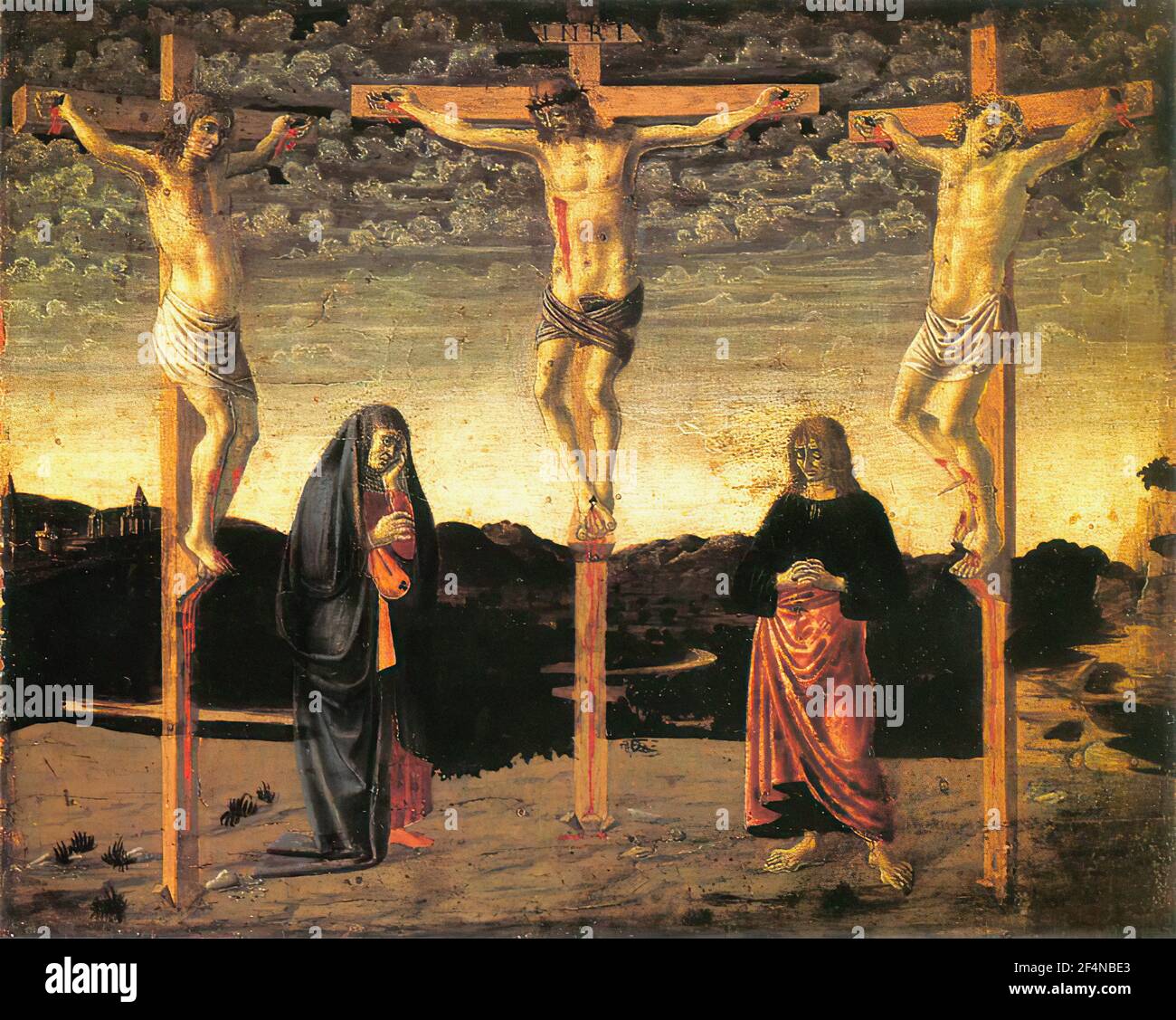 Andrea del Castagno - Crucifixion 1 C 1450 Stock Photo