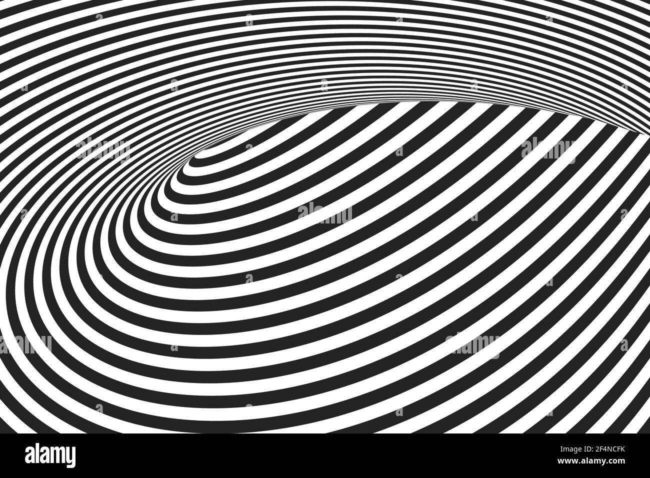 Black and white hypnotic lines. Abstract background with optical ...