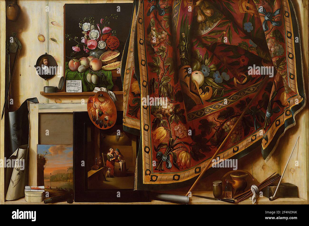 Cornelis Norbertus Gijsbrechts Trompe Oeil Artist Studio 1671