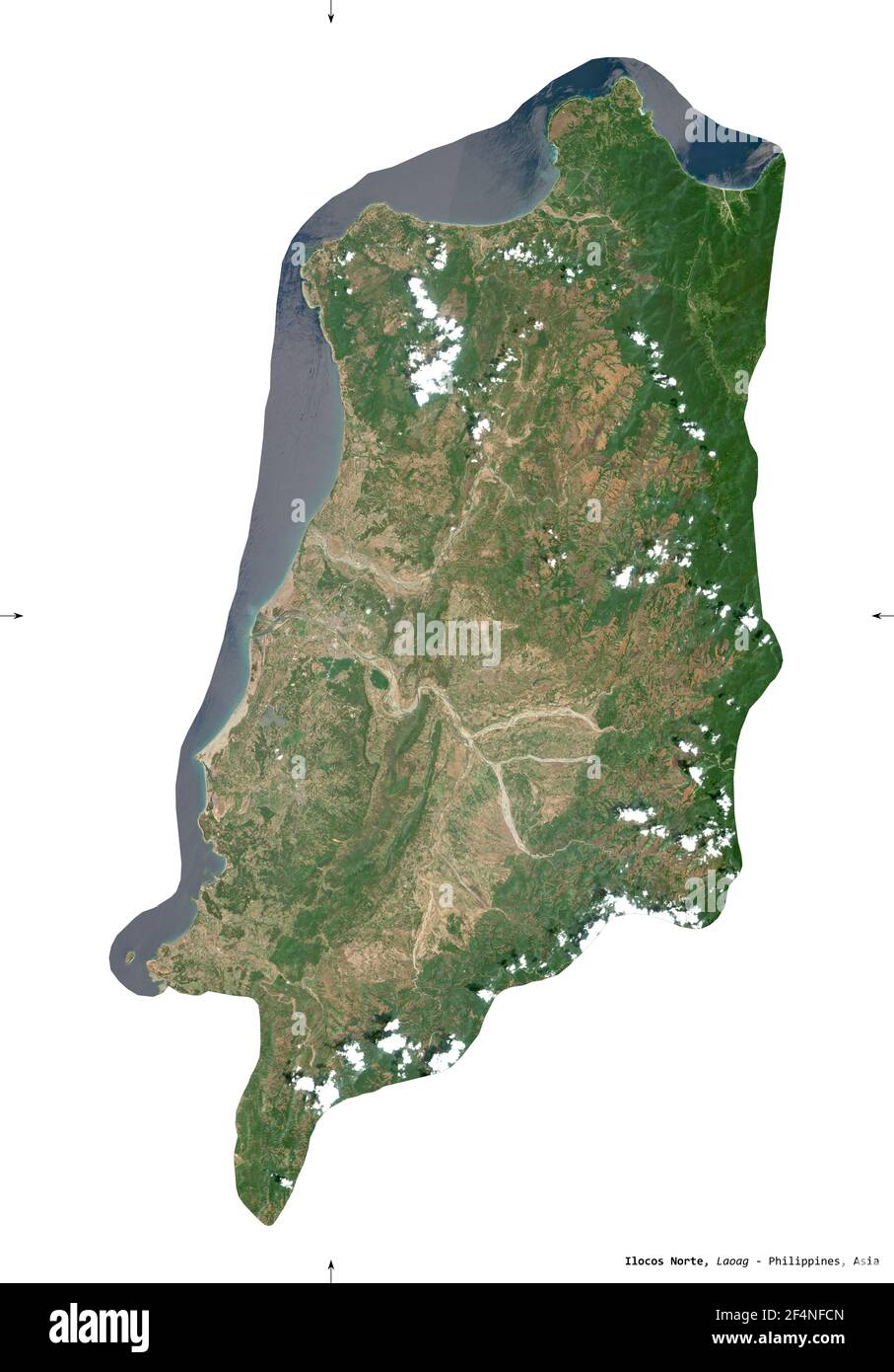 Ilocos Norte, province of Philippines. Sentinel2 satellite imagery