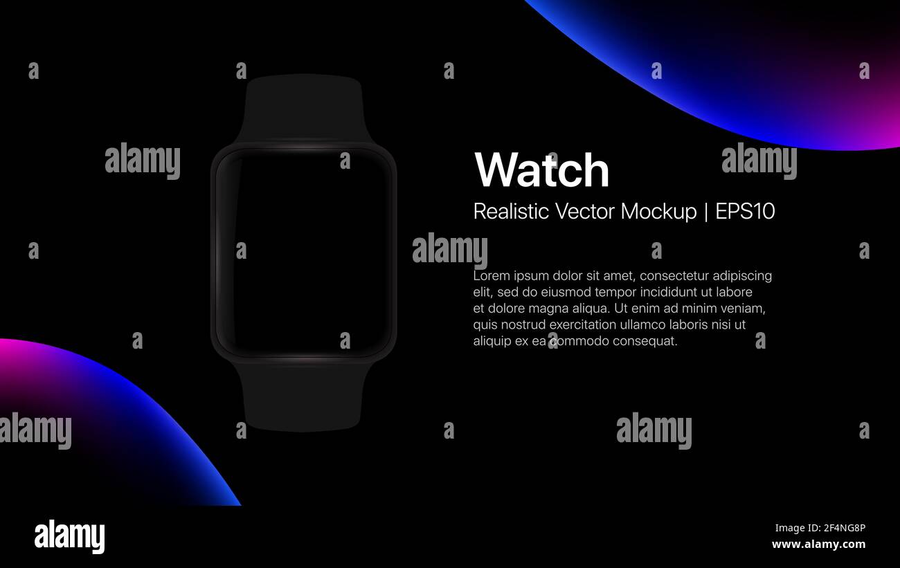 Smart Watch Presentation Slide Template. Vector illustration Stock