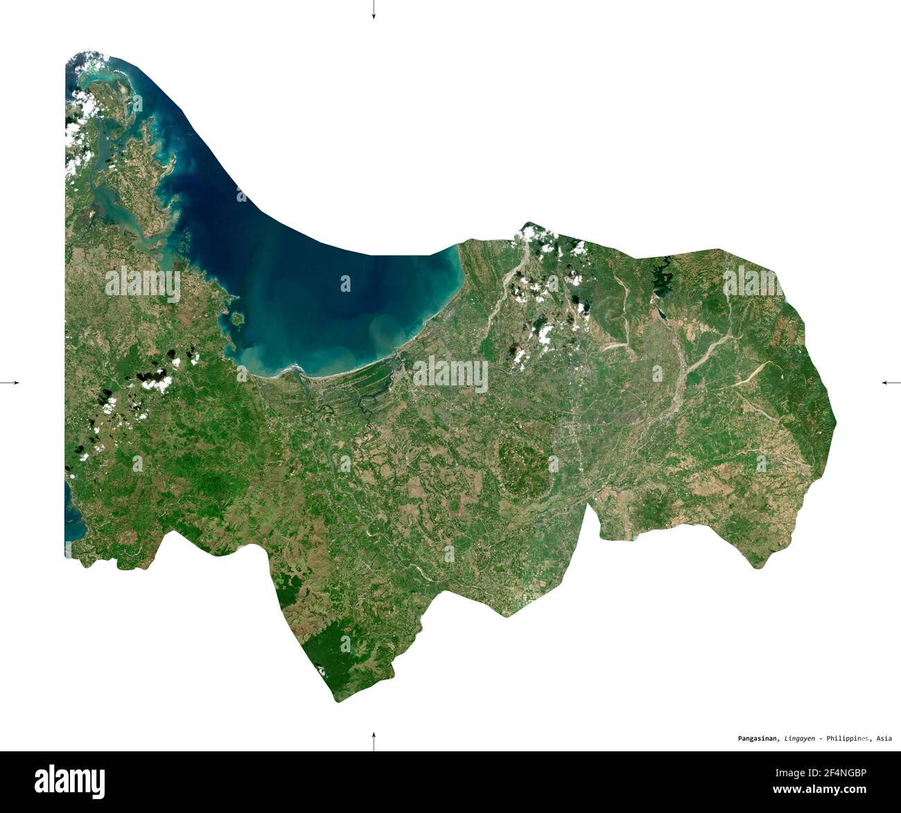 Map Of Pangasinan Province Philippines Pangasinan, Province Of Philippines. Sentinel-2 Satellite Imagery. Shape  Isolated On White Solid. Description, Location Of The Capital. Contains  Modif Stock Photo - Alamy