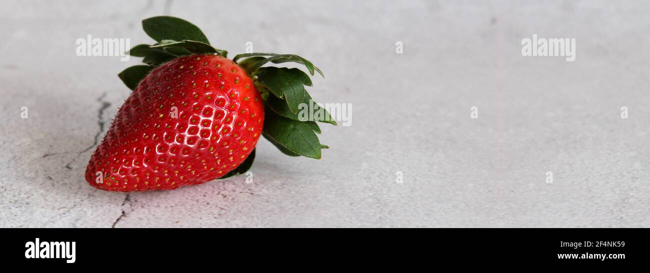 Fresh red strawberries on light background Stock Photo