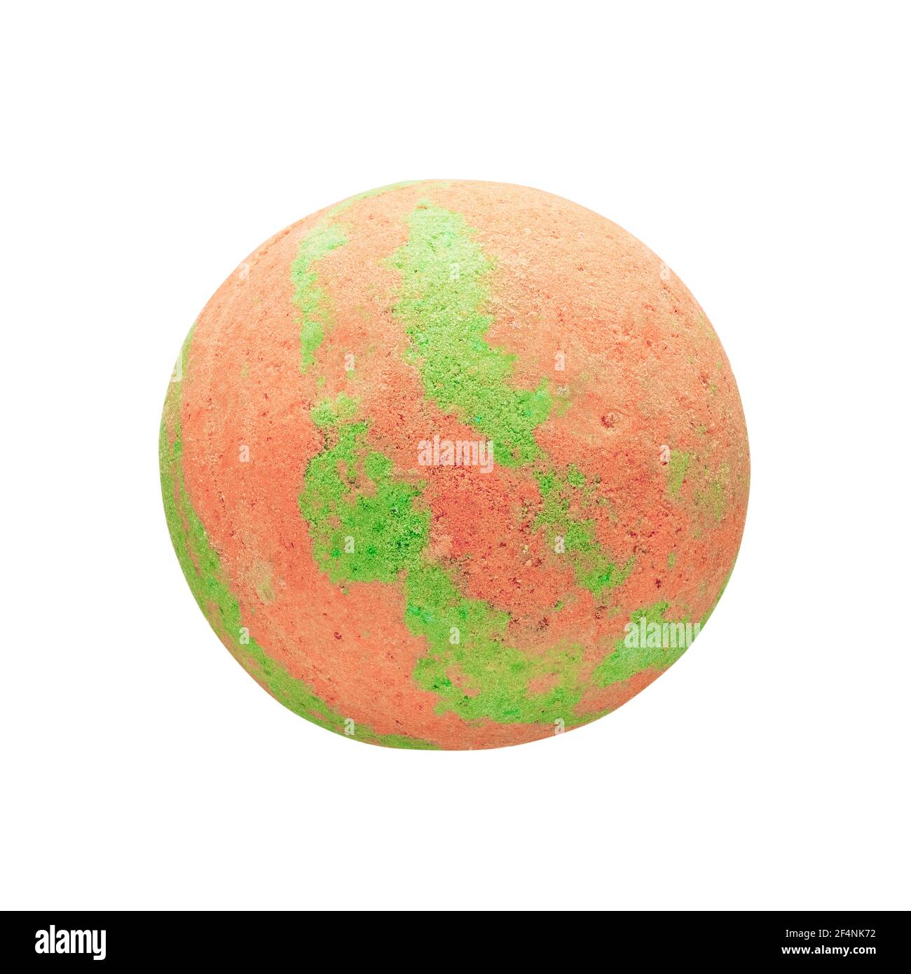 Single colorful bath bomb, isolated on the white background with clipping path Stock Photo