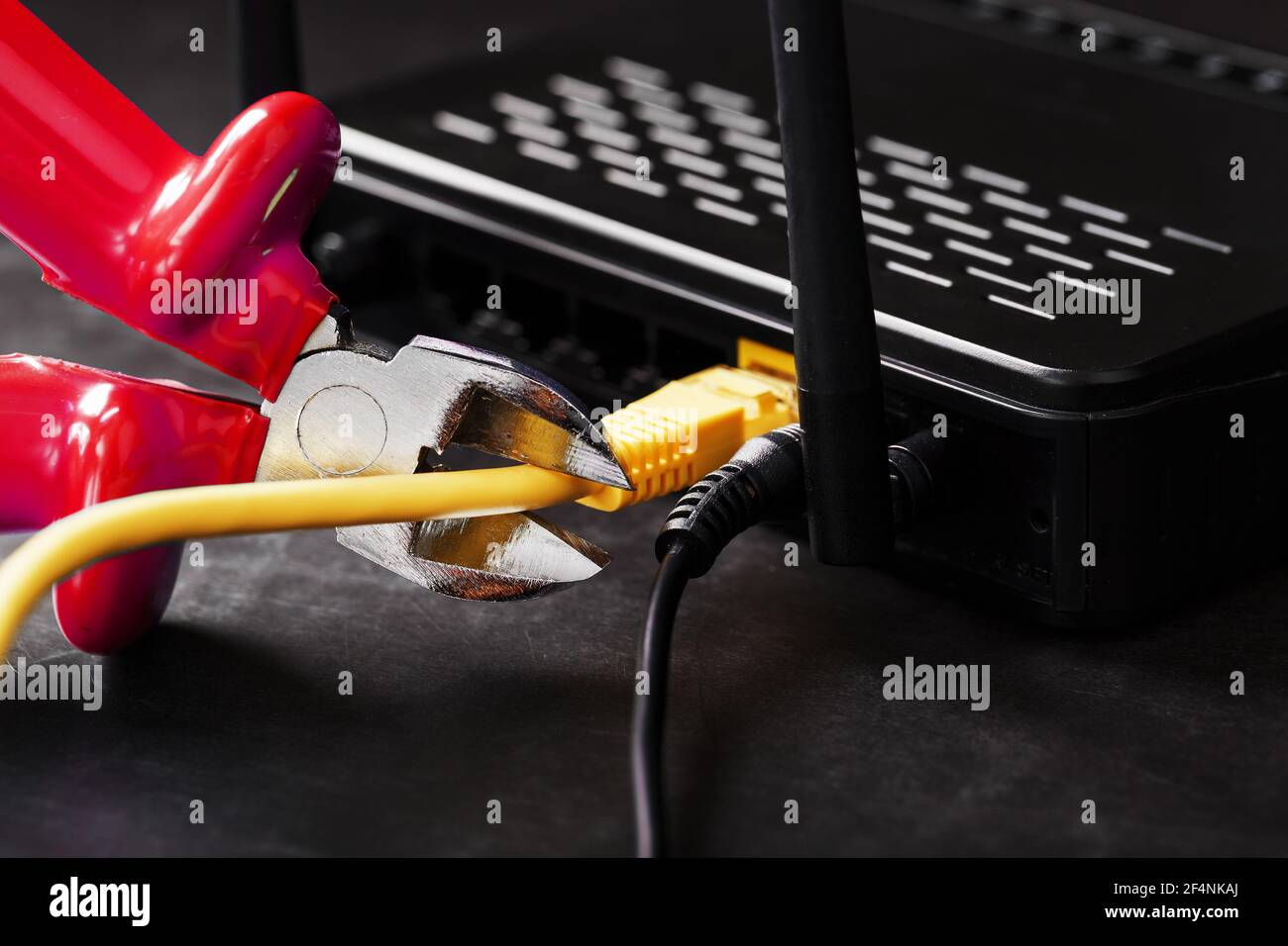 Disconnecting the connection, cutting off the yellow