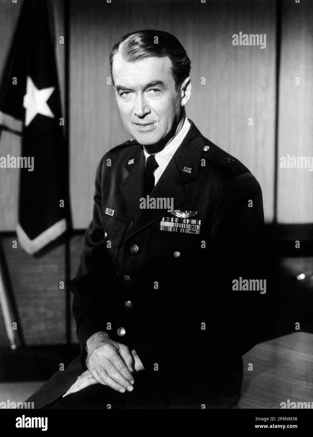 James Stewart. Portrait of the American actor, James Maitland 'Jimmy' Stewart (1908-1997), in the uniform of USAF Reserve Brigadier General, 1968 Stock Photo