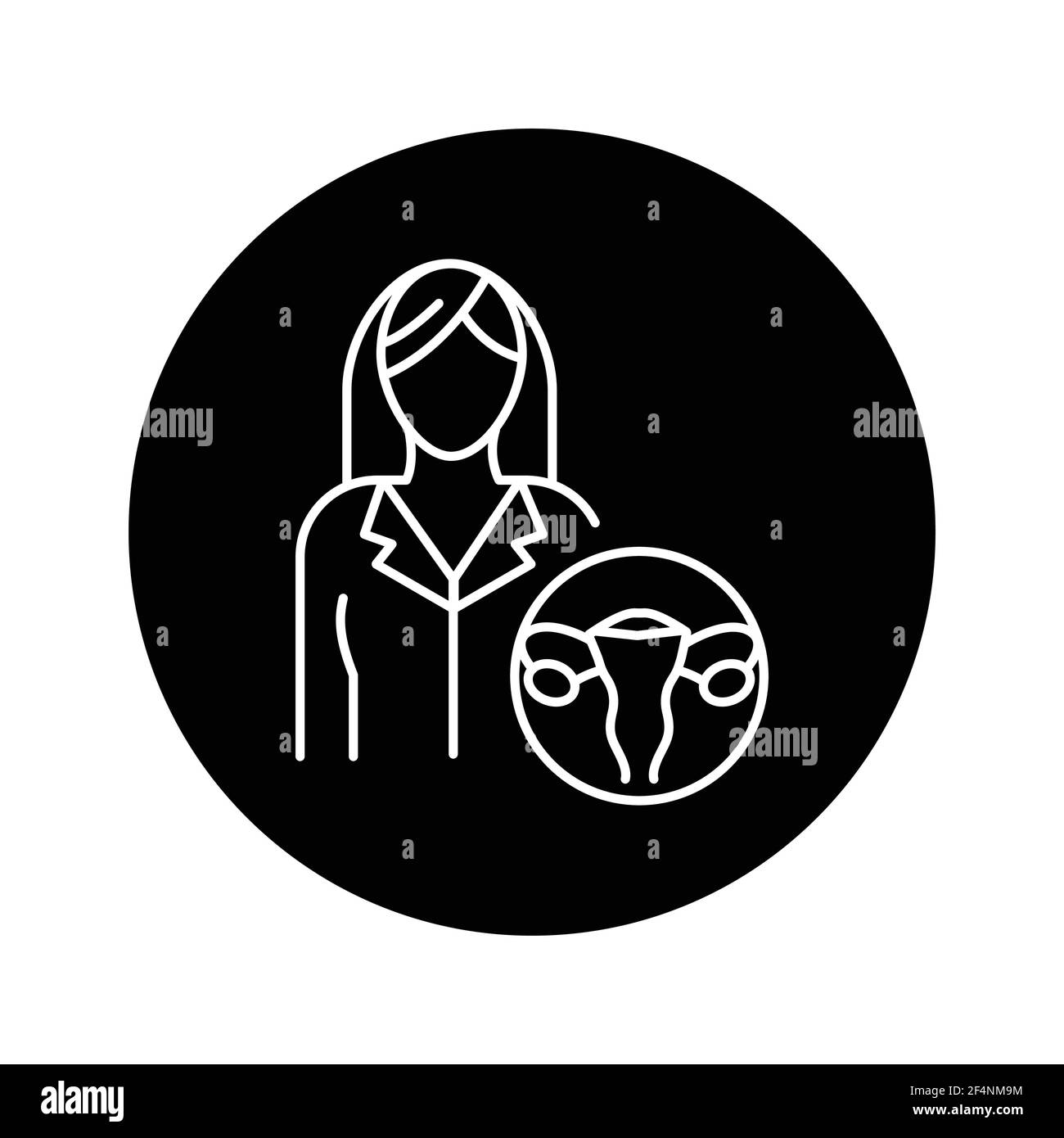Gynecologist color line icon. Subject matter expert. Pictogram for web ...