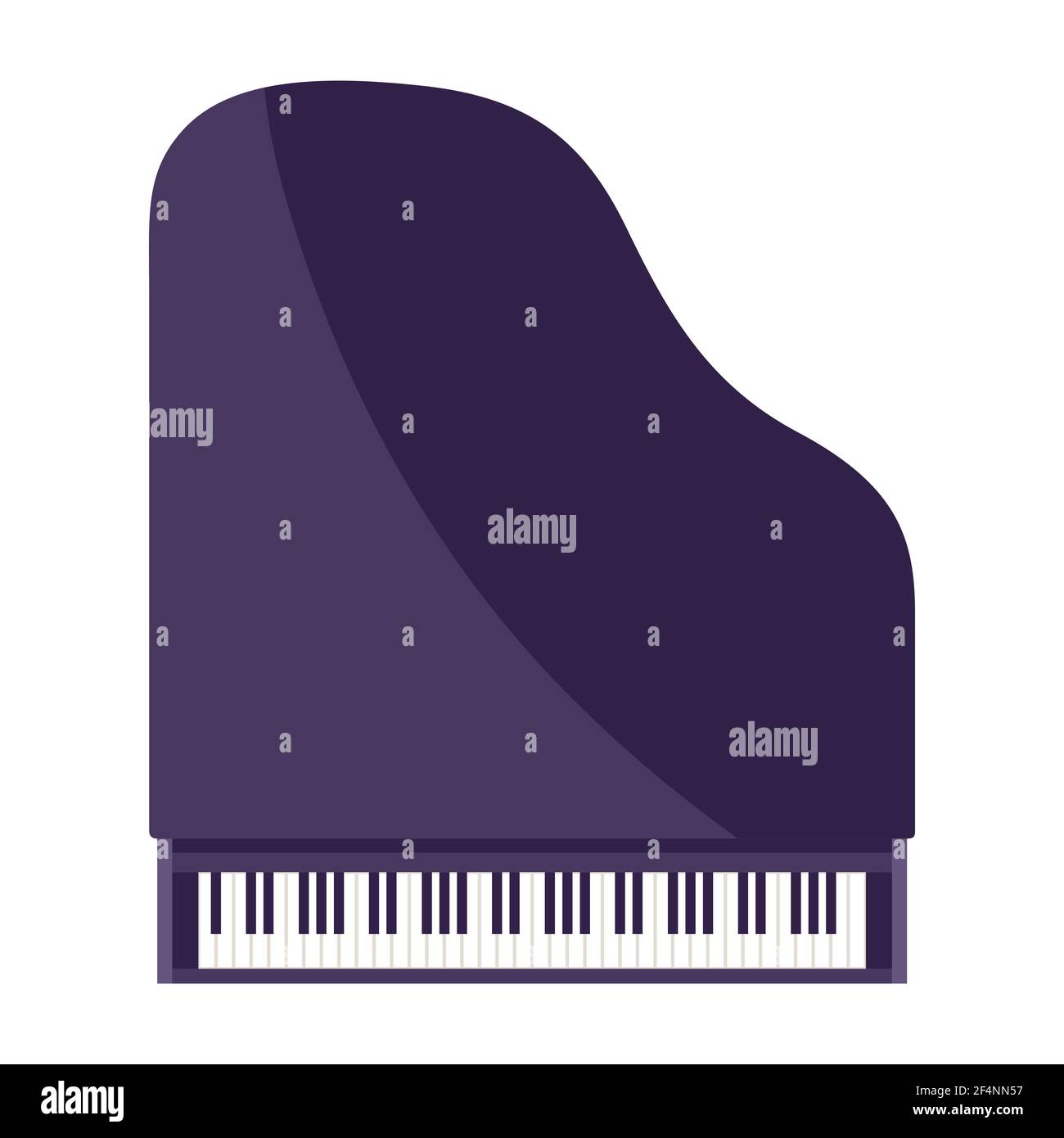 Illustration of grand piano. Musical instrument for concert poster. Stock Vector