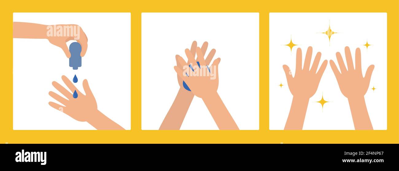 Washing Hands with Antiseptic Products. Prevention of Viruses, Germs ...