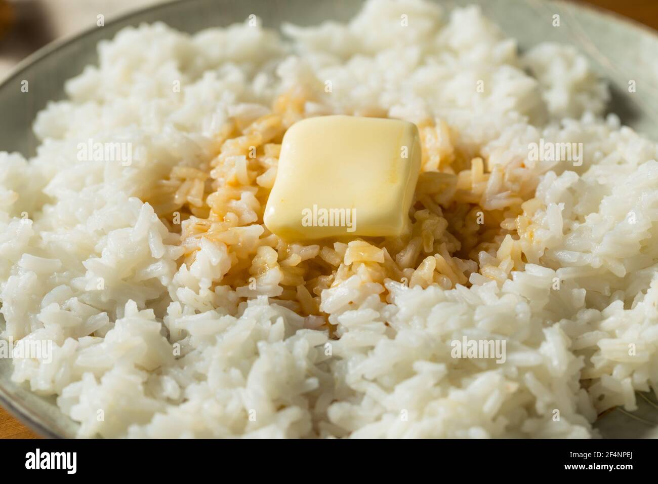 Homemade Japanese Butter Rice with Soy Sauce Stock Photo Alamy