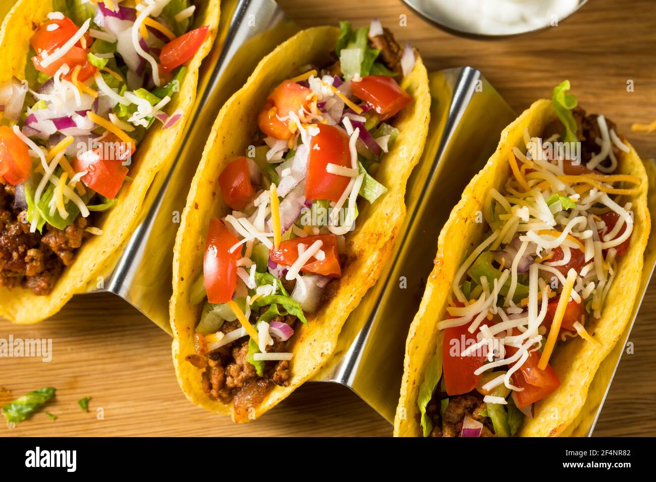 Homemade ground beef tacos lettuce hires stock photography and images Alamy