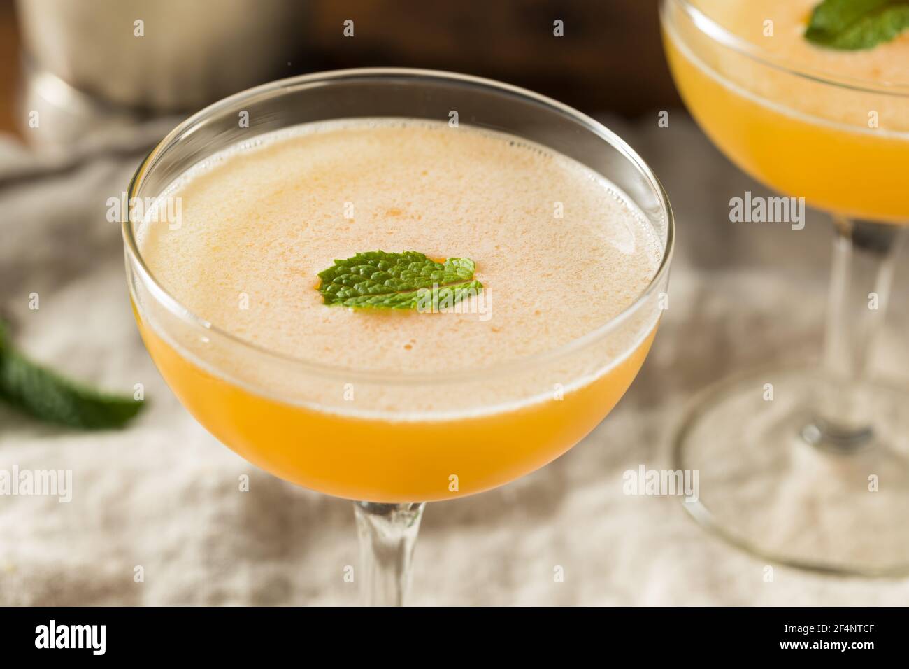 Refreshing Boozy Honeysuckle Cocktail with Rum and Honey Stock Photo Alamy