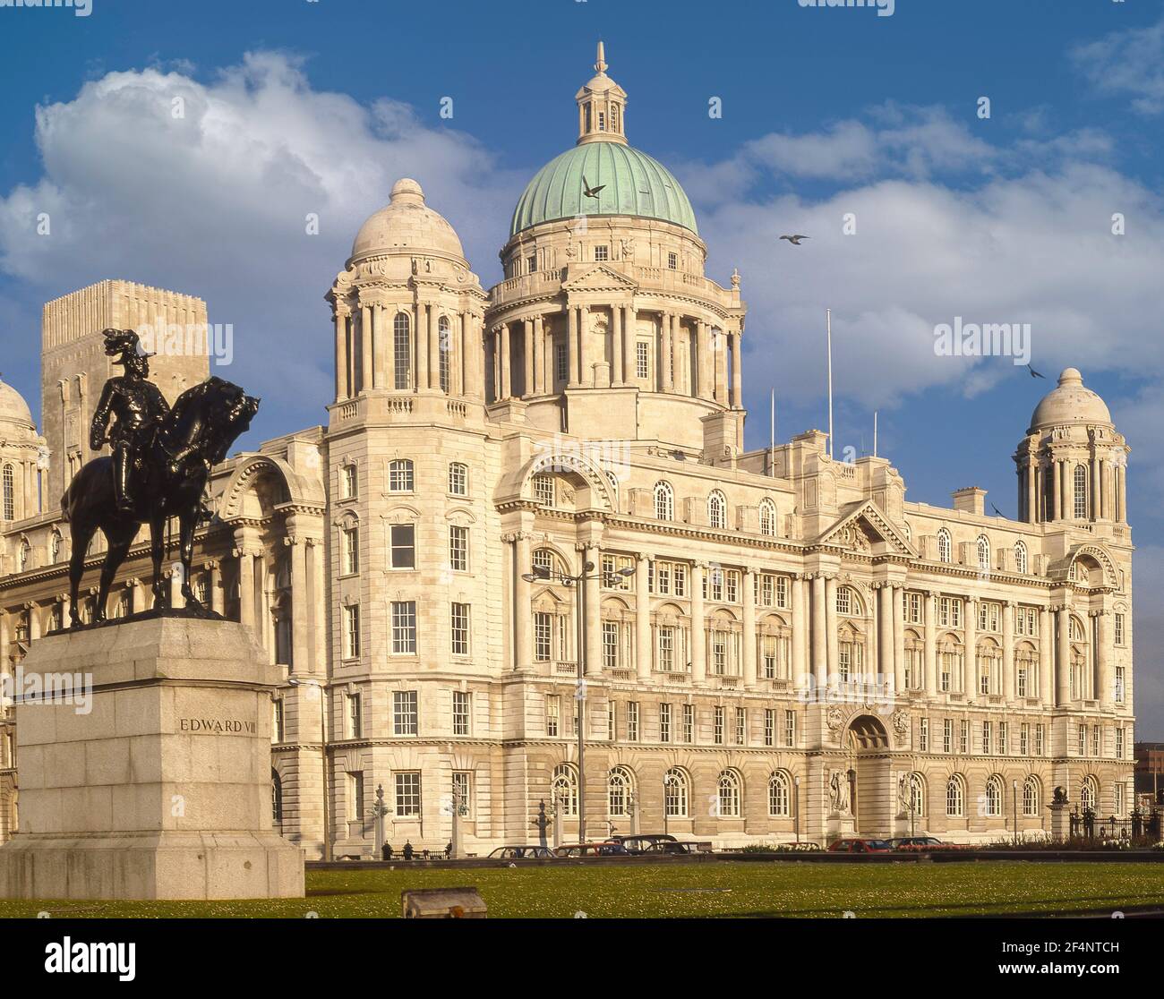 The Port of Liverpool Building, Liverpool Pier Head, Liverpool, Merseyside, England, United Kingdom Stock Photo